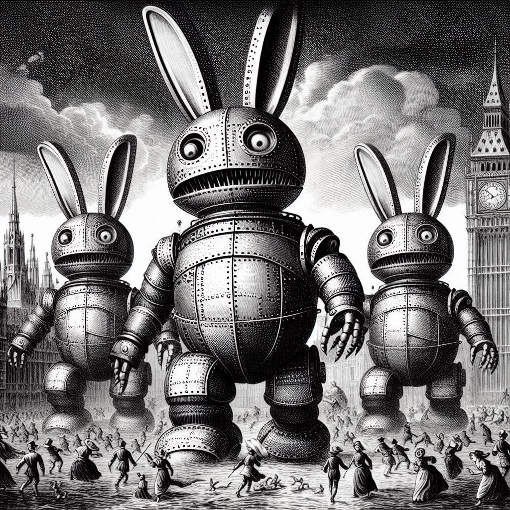 Roborabbits Attack London, 1910