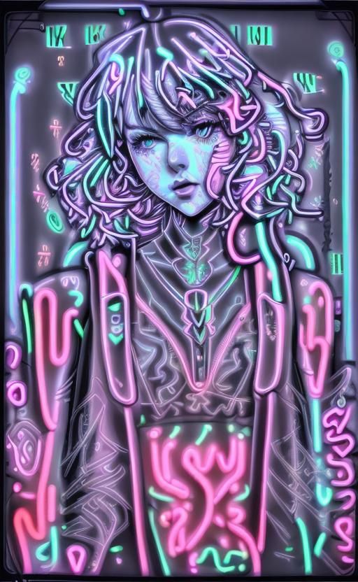 neon Taylor Swift - AI Generated Artwork - NightCafe Creator