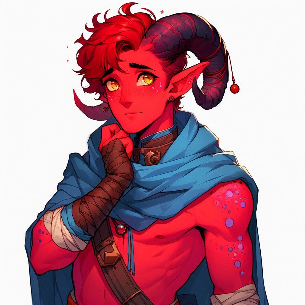 Tiefling Character Design. Male/Fem