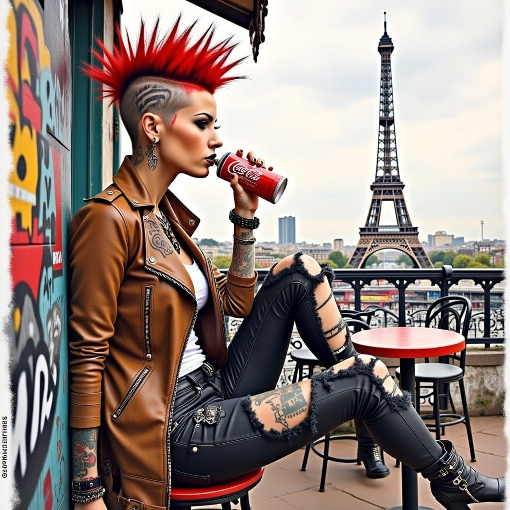 <lora:Punk Flux:1.0> 