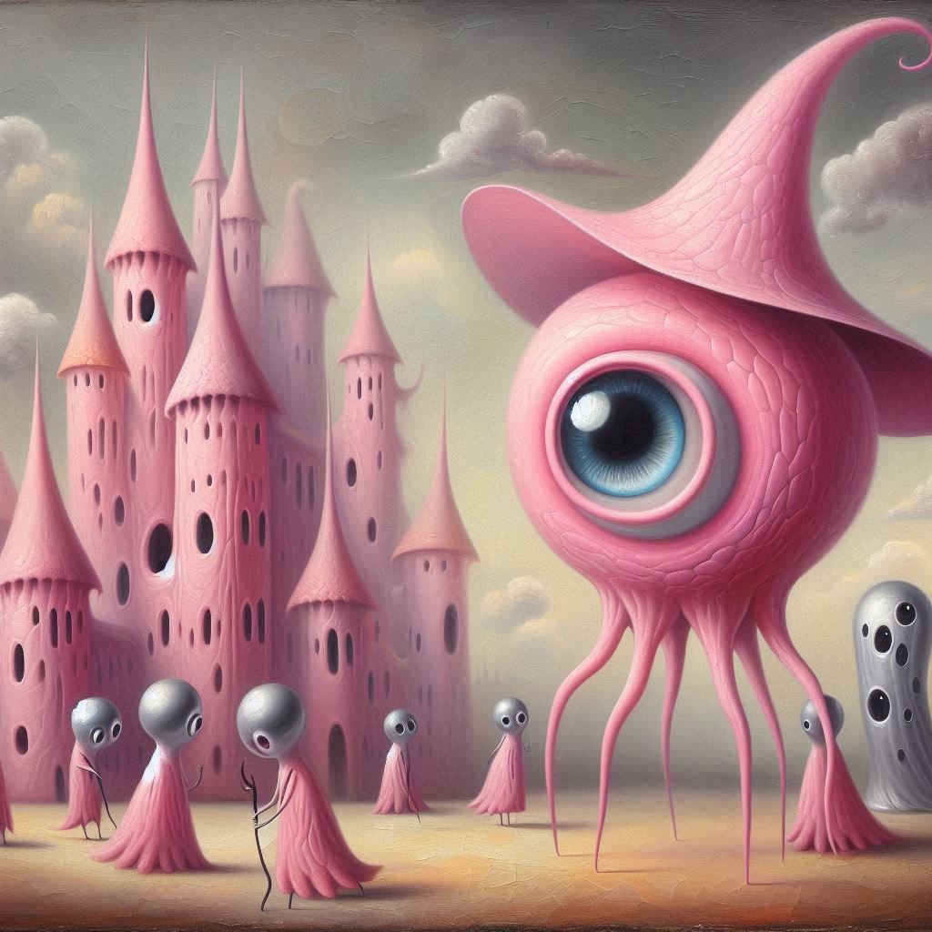 The  pink witch monster