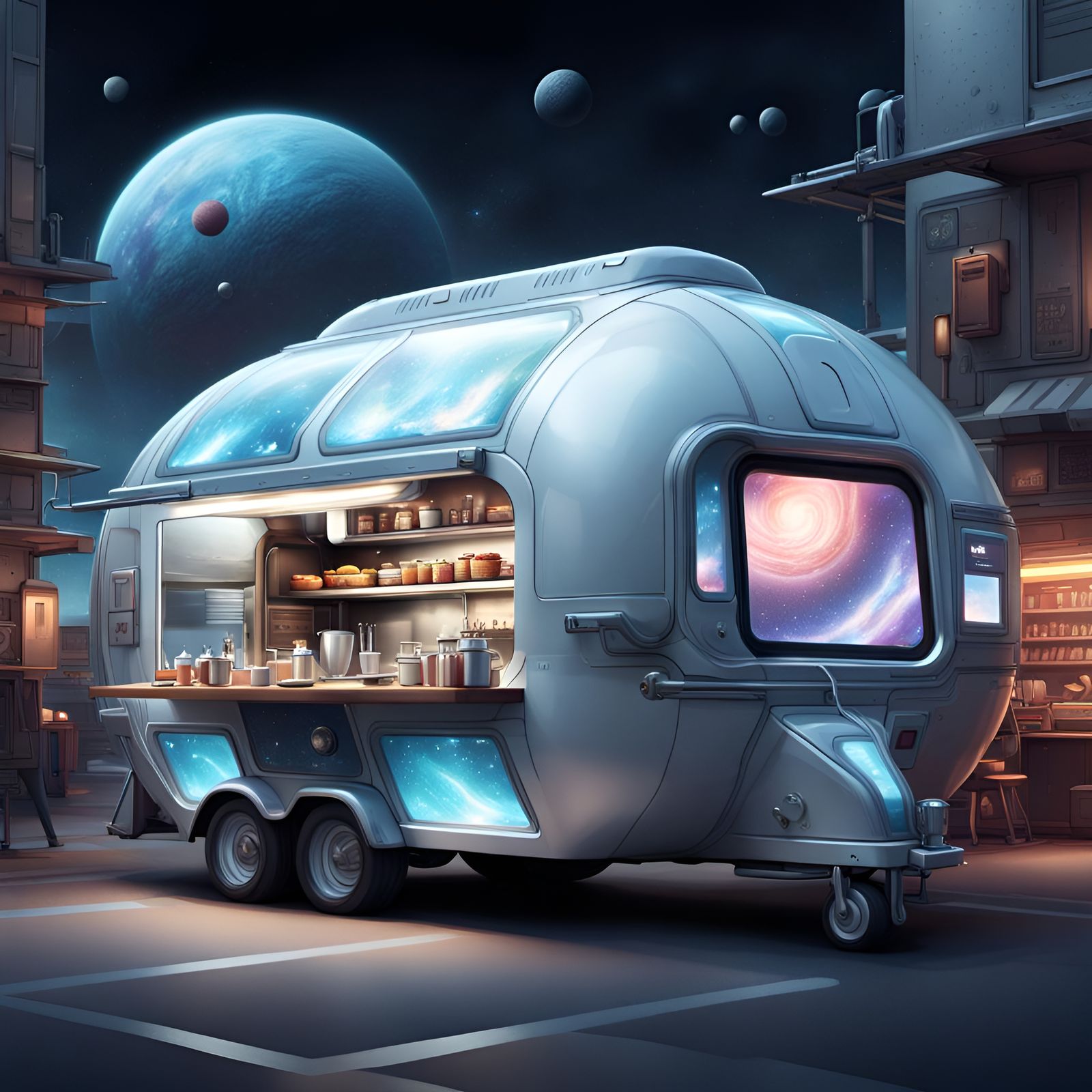 Futuristic Food Truck  by @Juliana Asteria