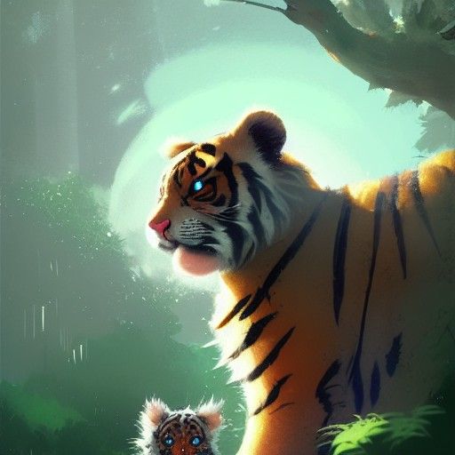 fluffy tiger