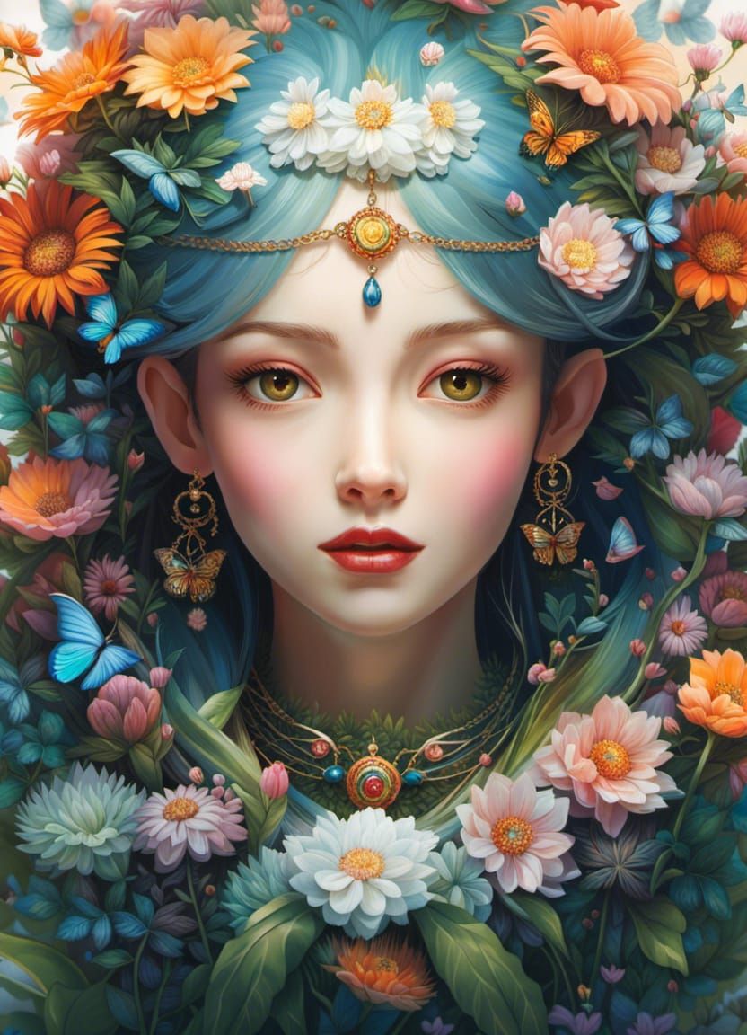 Floral beauty - AI Generated Artwork - NightCafe Creator