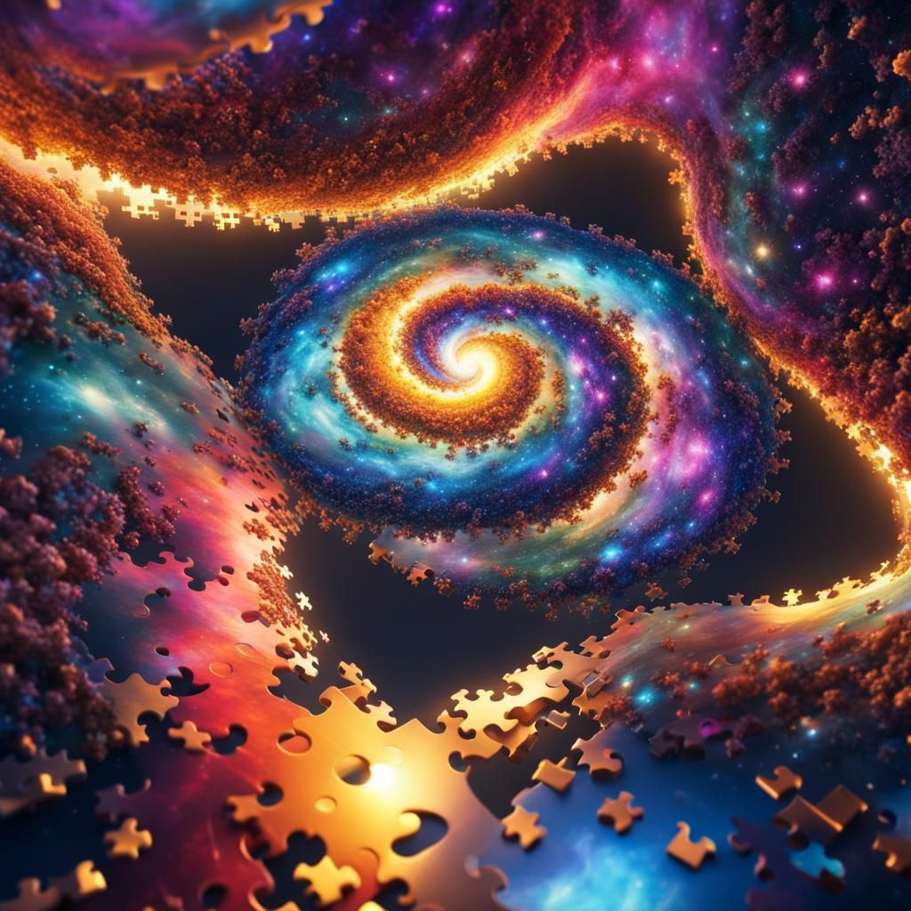 Galaxy in Puzzle   by @Reesiesodd