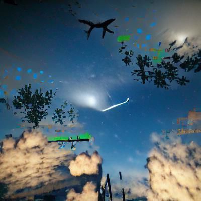 Can we pretend that airplanes in the night sky are like shoo...