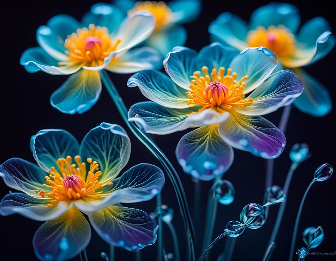 abstract flowers  by @vegenia