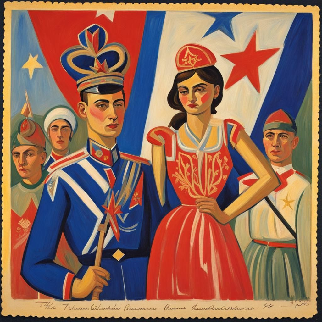 On a postcard the Yugoslavs are celebrating their moment of ...
