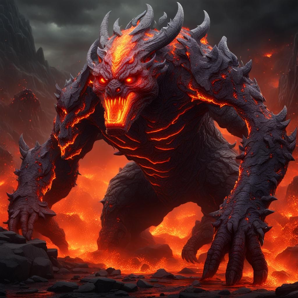 Lava Beast - Ai Generated Artwork - Nightcafe Creator