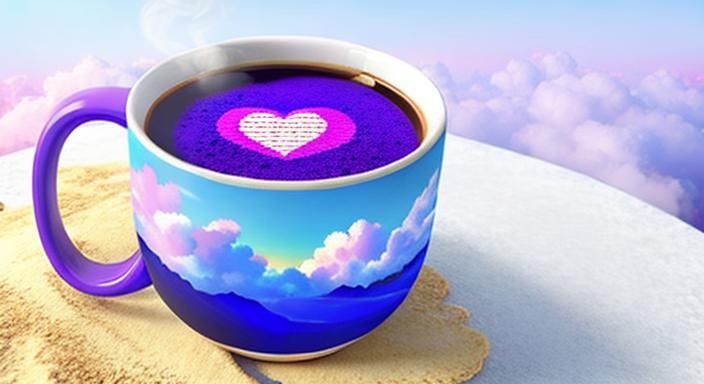 Cute valentine coffee mug filled with flowers