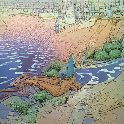 Moebius-style illustration of dio brando