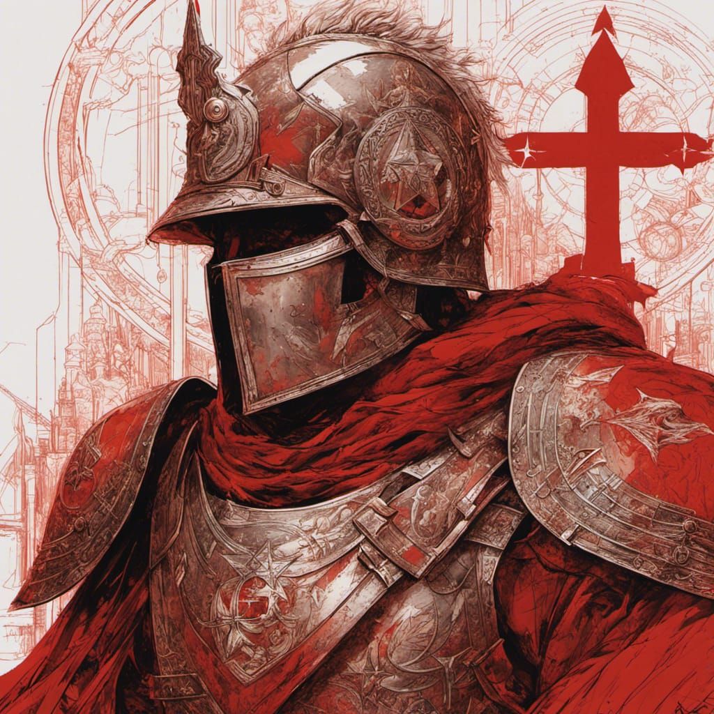 Red Cross Knight - AI Generated Artwork - NightCafe Creator