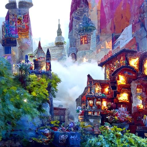 fantasy medieval city block