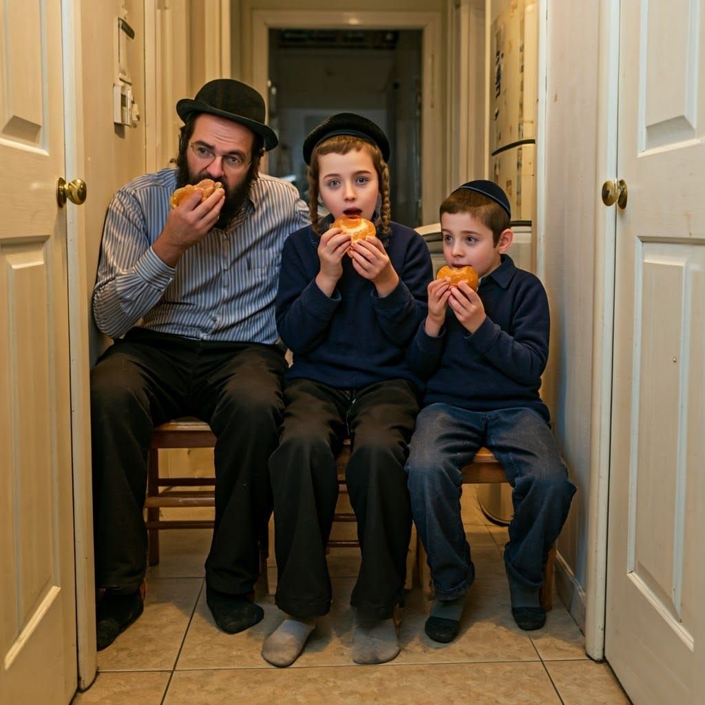 Ultra-Orthodox Family Eats in Haste, Fearful of Disruption