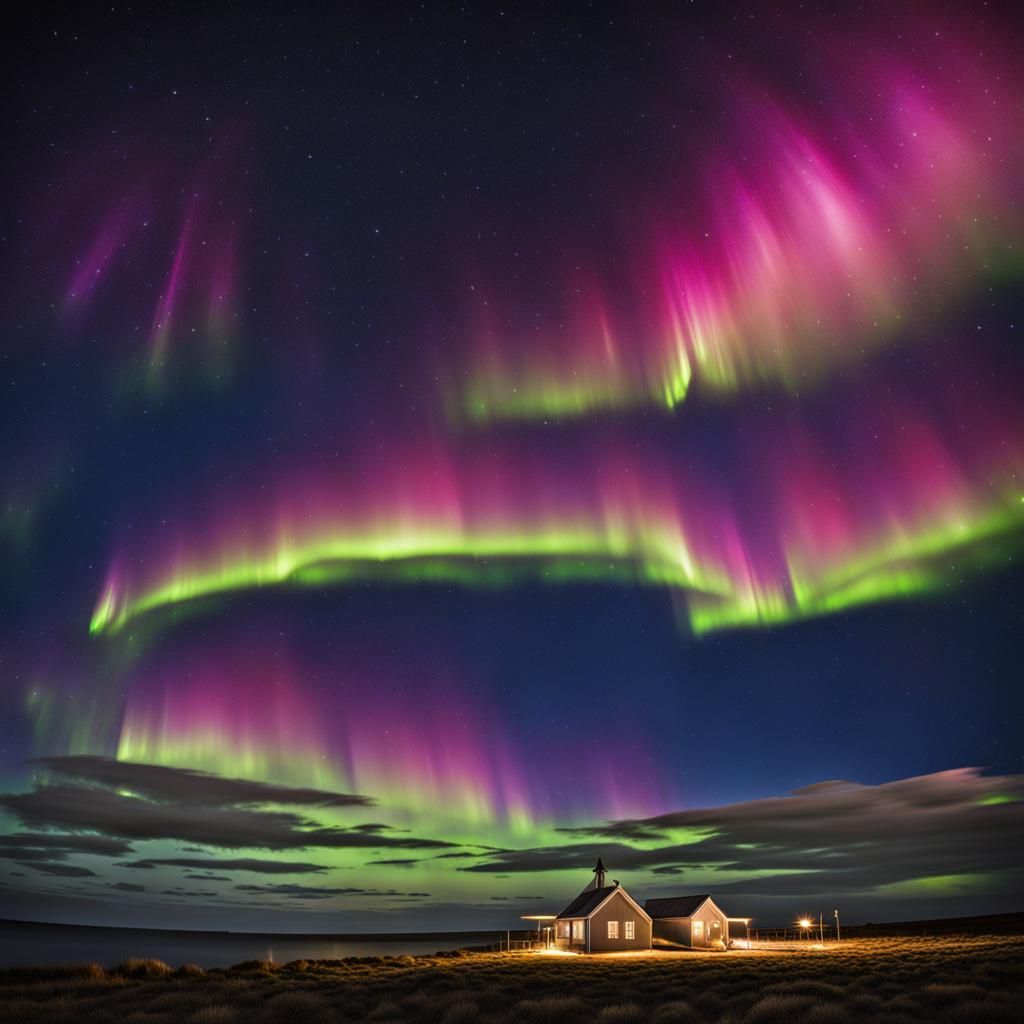 southern lights AI Generated Artwork NightCafe Creator