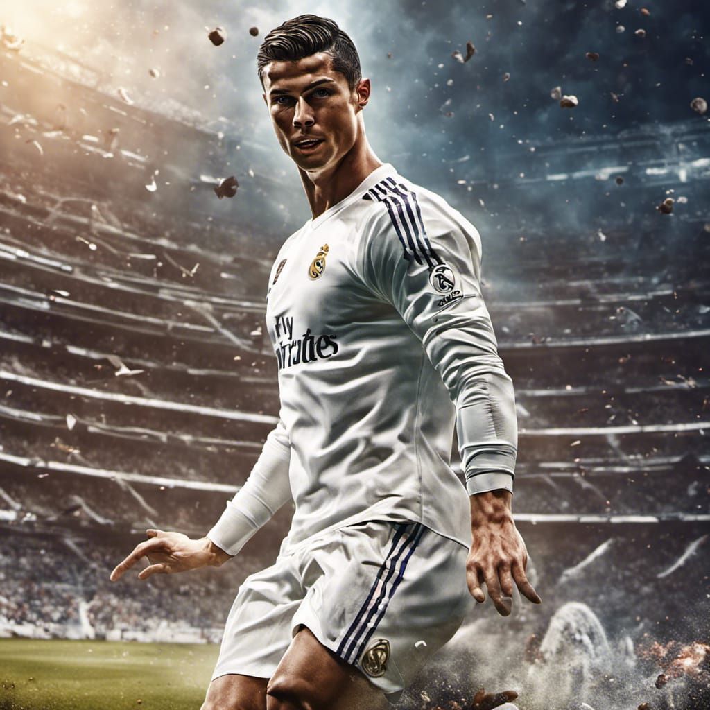 Wallpaper of Cristiano Ronaldo in the real Madrid