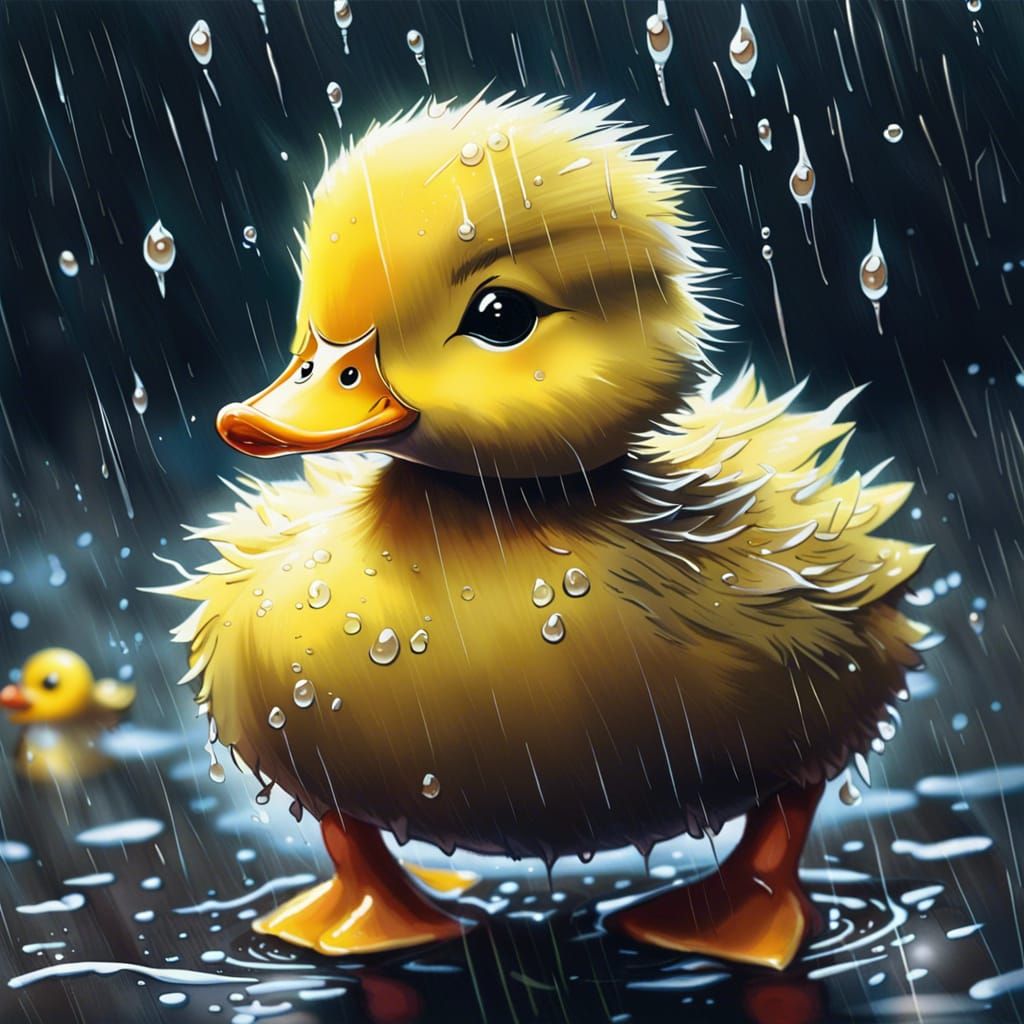 Baby duck, stuck outta luck.  by @Ideal