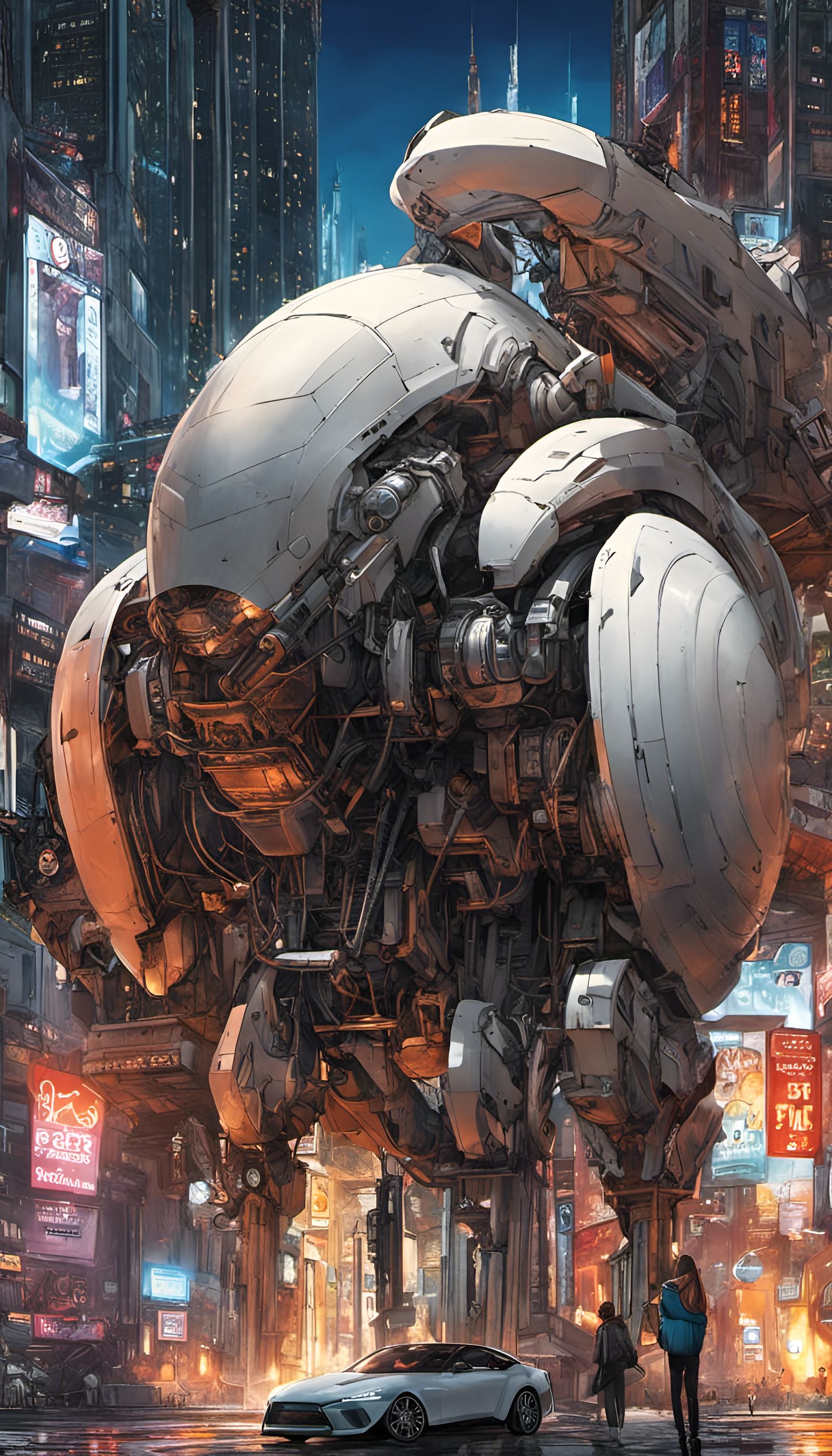 Futuristic Giant Robot - AI Generated Artwork - NightCafe Creator