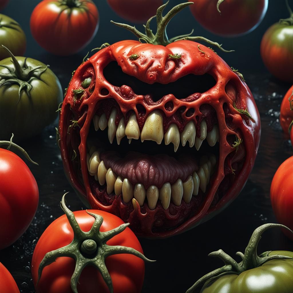 Killer zombie tomato  by @arbybuckle