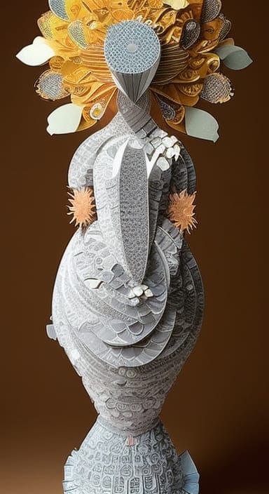 celestial woman and Surreal Sun and Moon Star made entirely ...