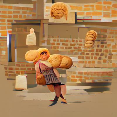 a bread lady - AI Generated Artwork - NightCafe Creator