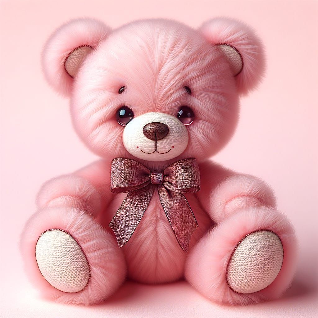 Cute pink teddy bear