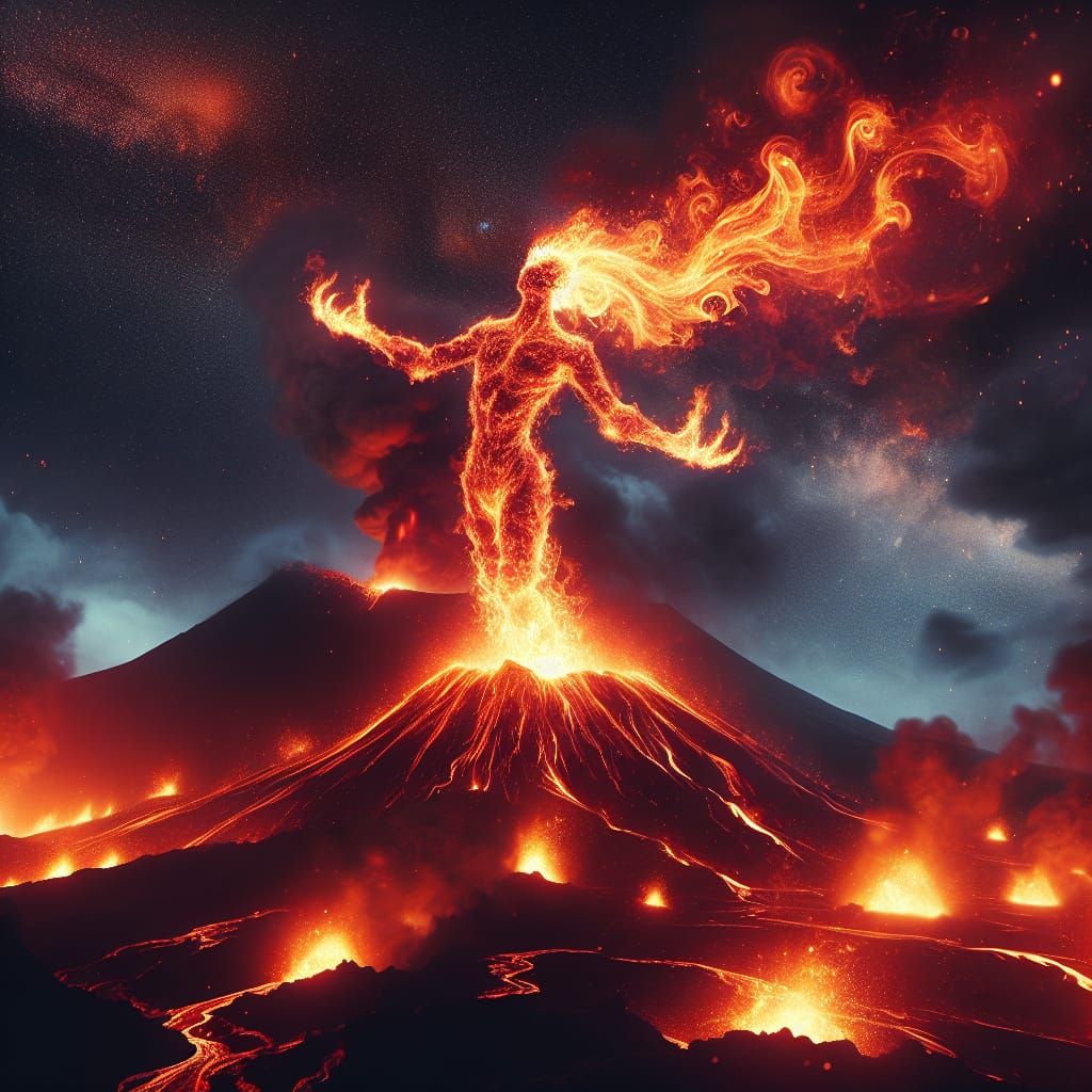 The Spirit of the Fire Mountain  by @Tymelle