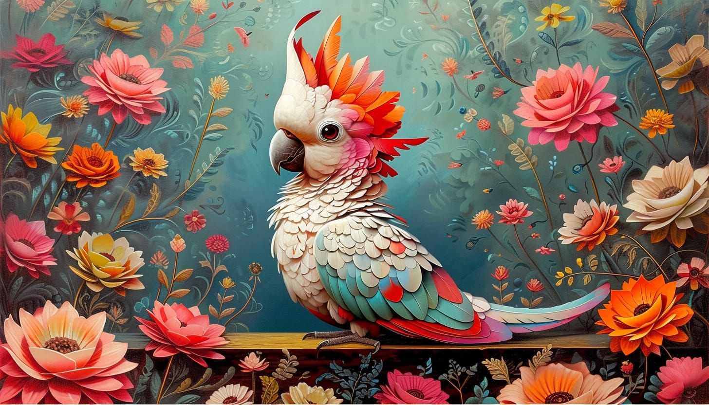 colourful bird art