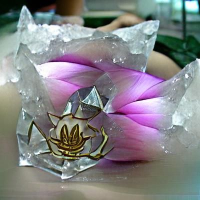 crystal lotus flower