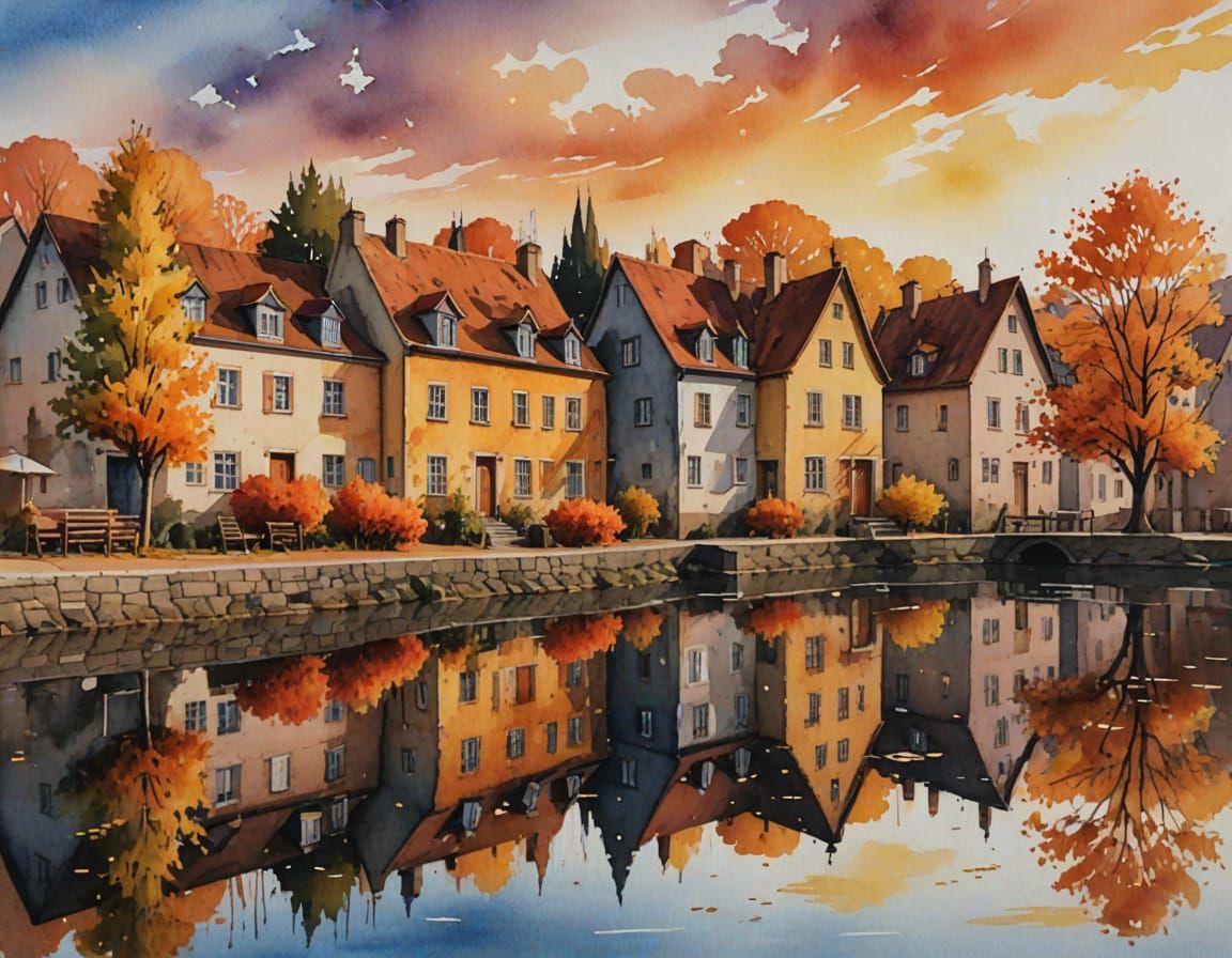 reflections in the canal   by @Larry_J_Rollason_ART