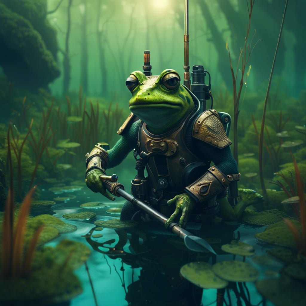 Frog Soldier - AI Generated Artwork - NightCafe Creator