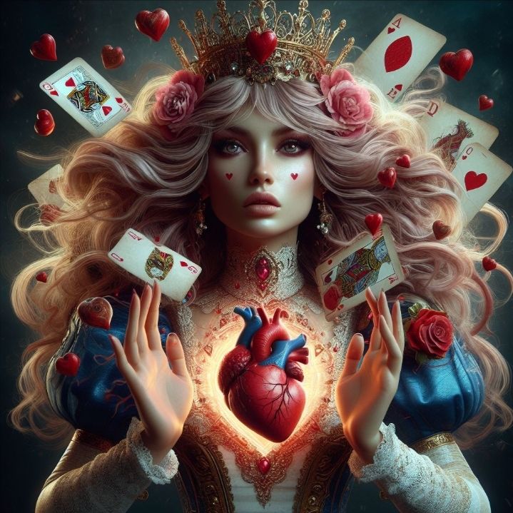 Alice in Wonderland as Queen of Hearts