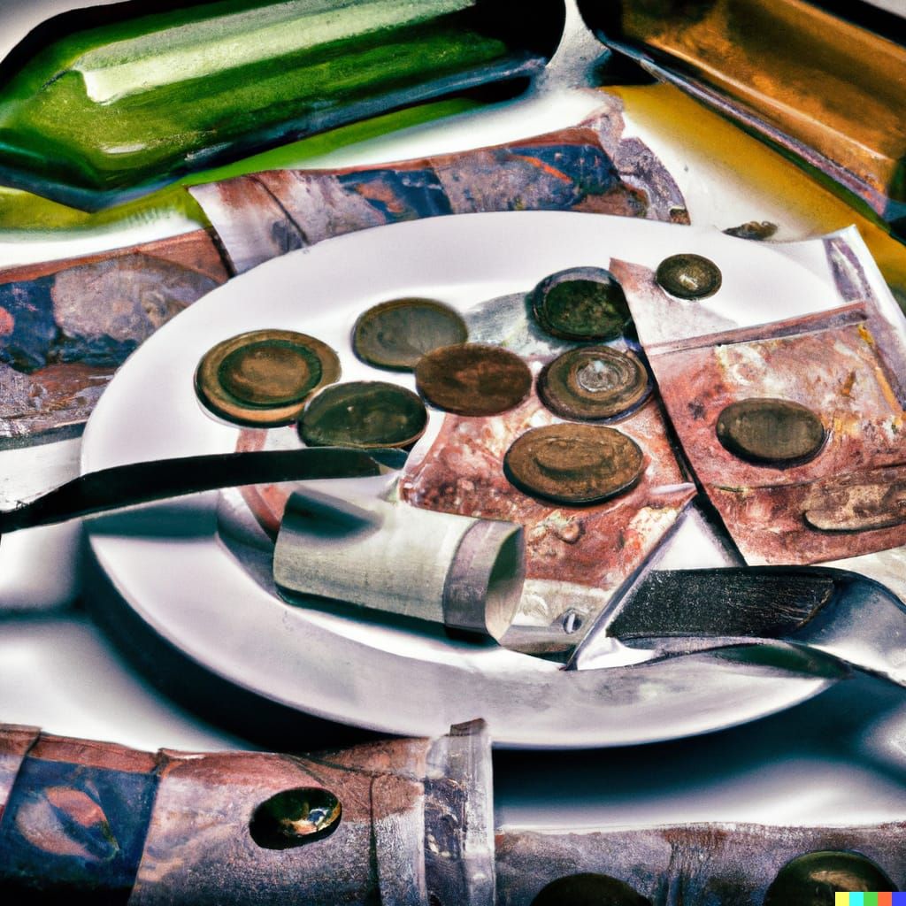 Greed and pollution Symbolized