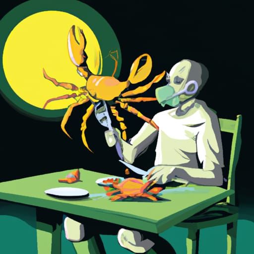 Radioactive Man Eating Crab AI Generated Artwork NightCafe Creator