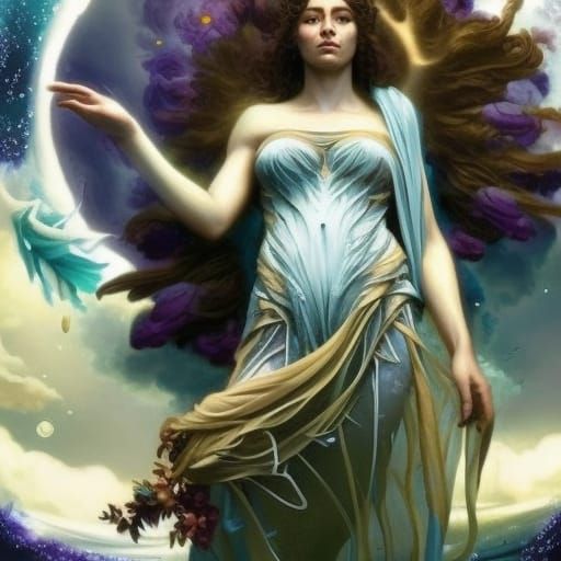 Gaia the goddess of earth& Earth mother vibes& ethereal vibe...
