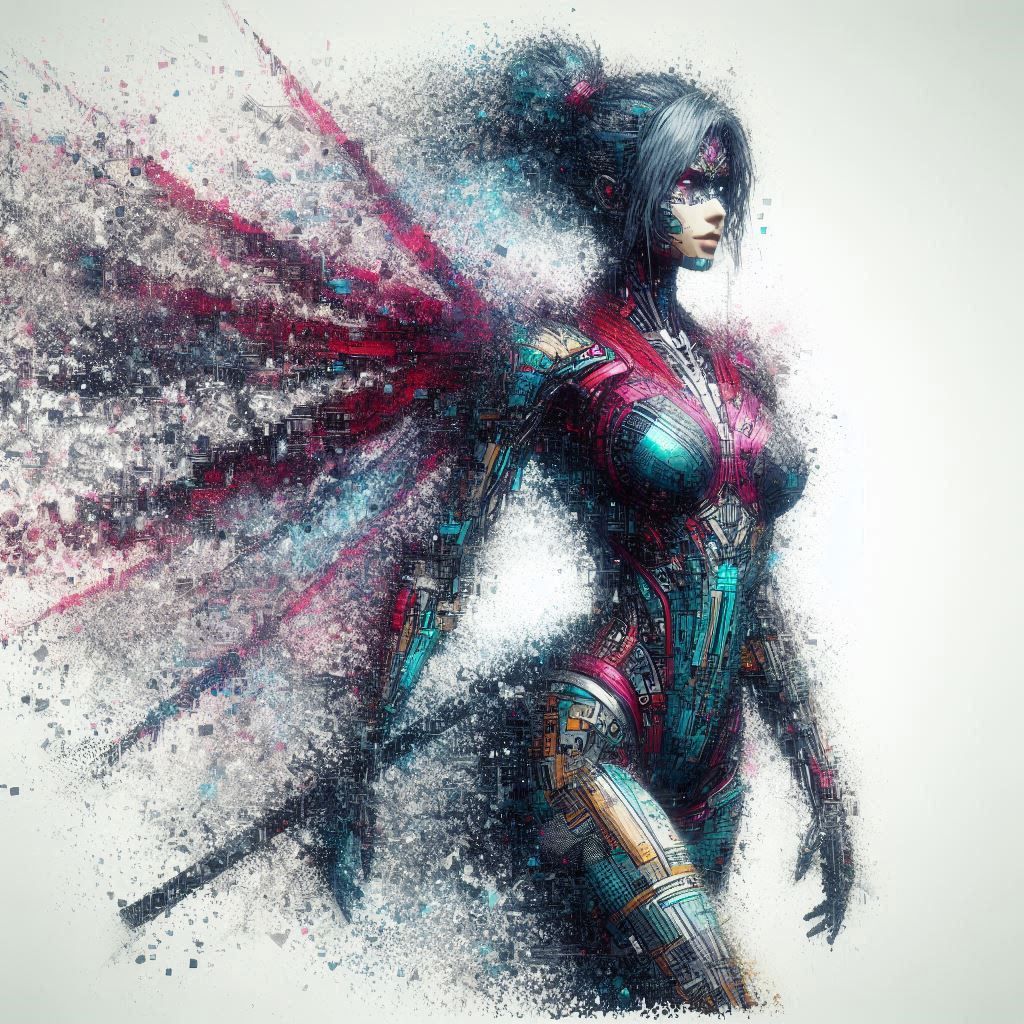 double exposure beautiful fantasy DALL-E 3 portrait landscap...