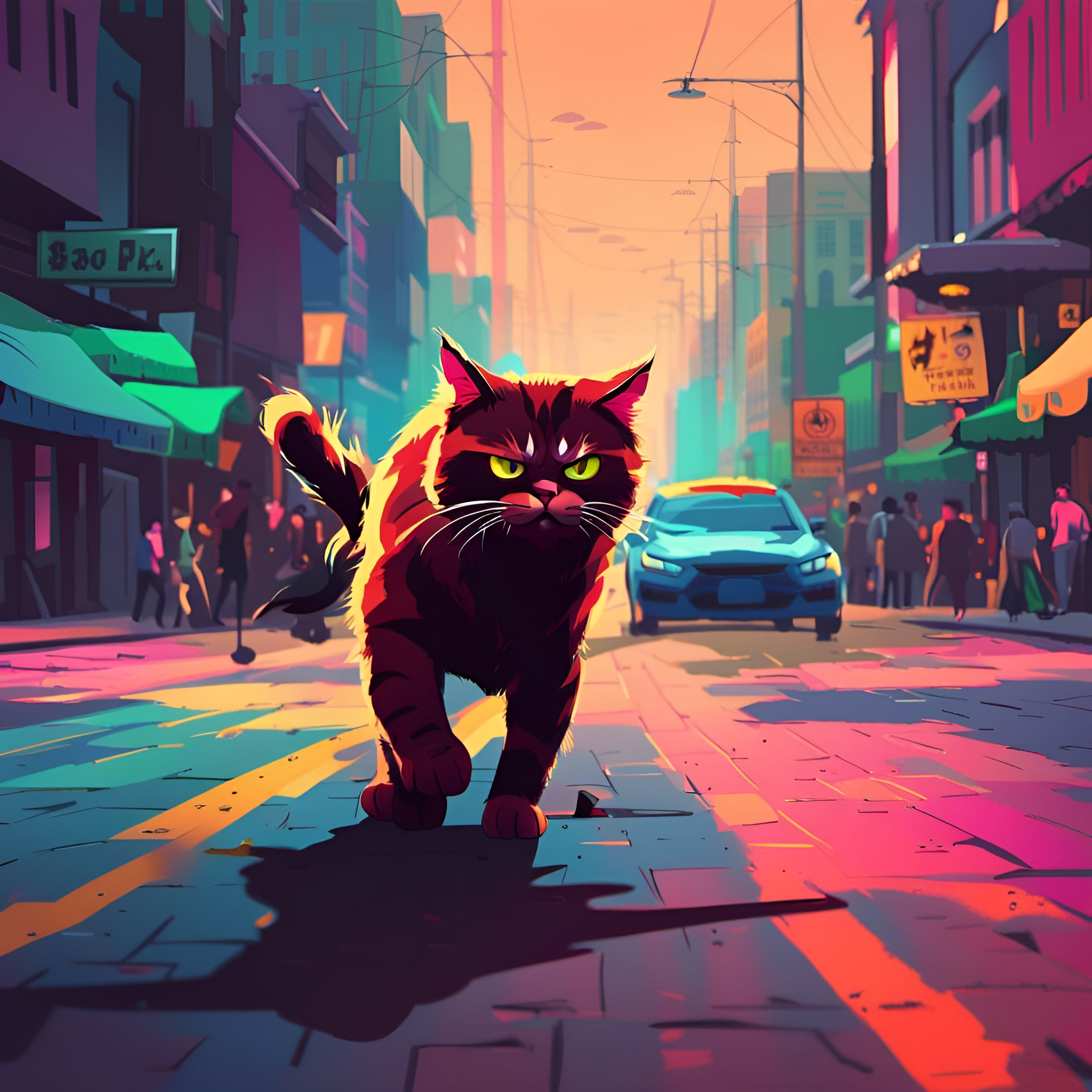 Angry cat - AI Generated Artwork - NightCafe Creator