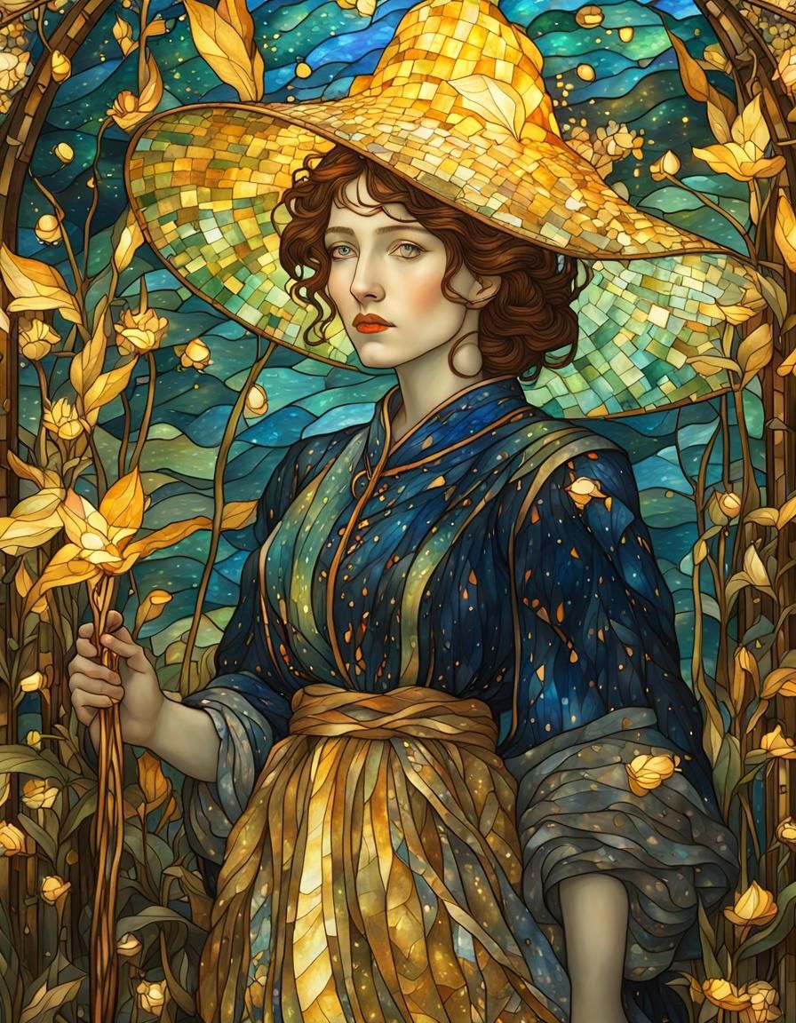 Peasant Girl with Yellow Straw of Van Gogh (study #5)