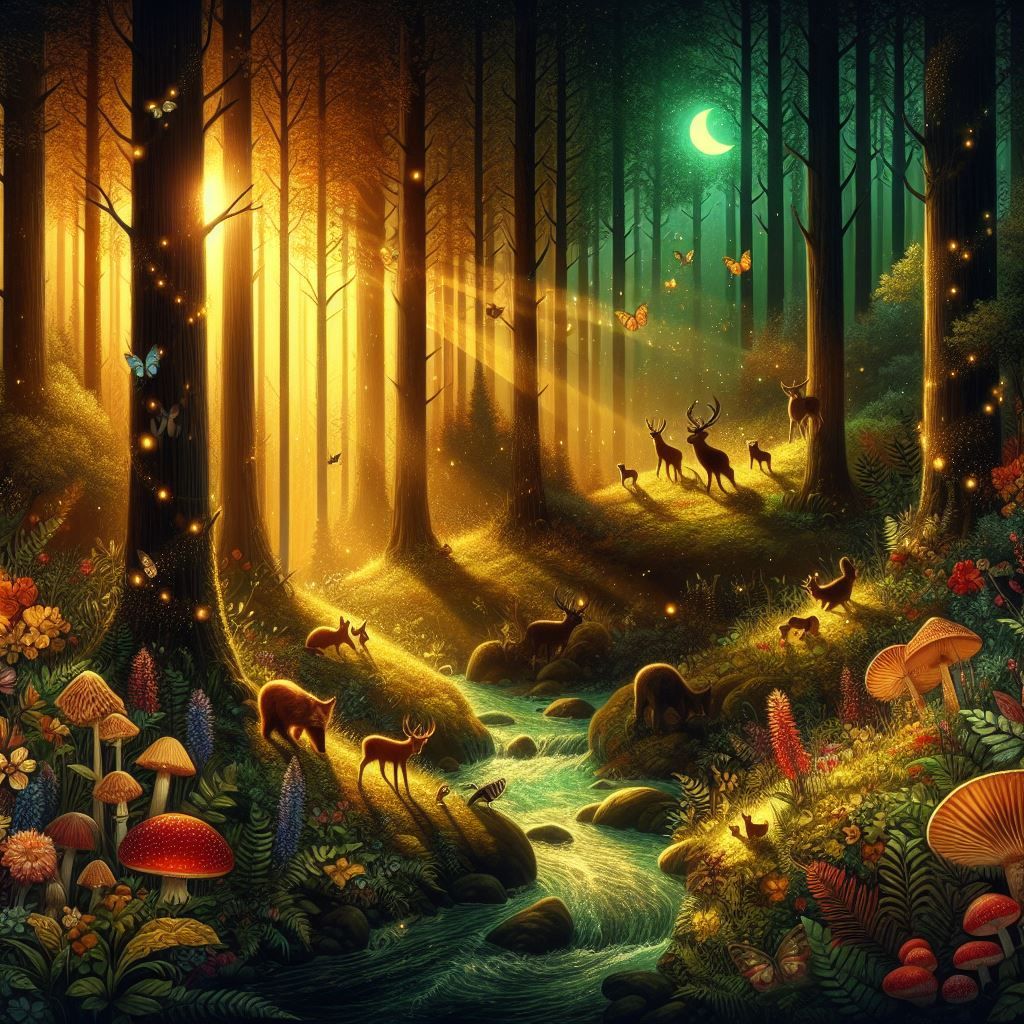 Nighttime in the Magical Forest