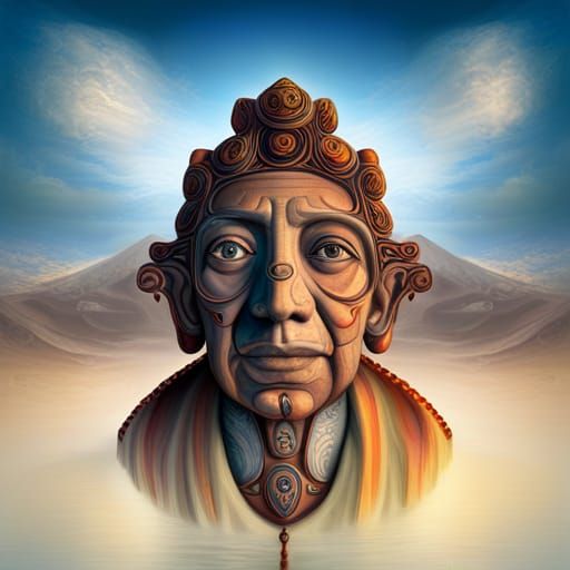 Surreal Glimmering Temple in Salvador Dali Style