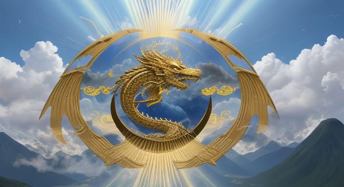 still motion effect detailed 963hz 4k high res golden dragon...