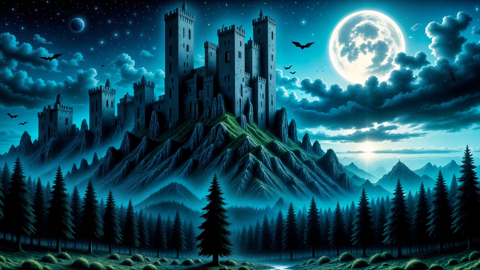 Dark fantasy landscape