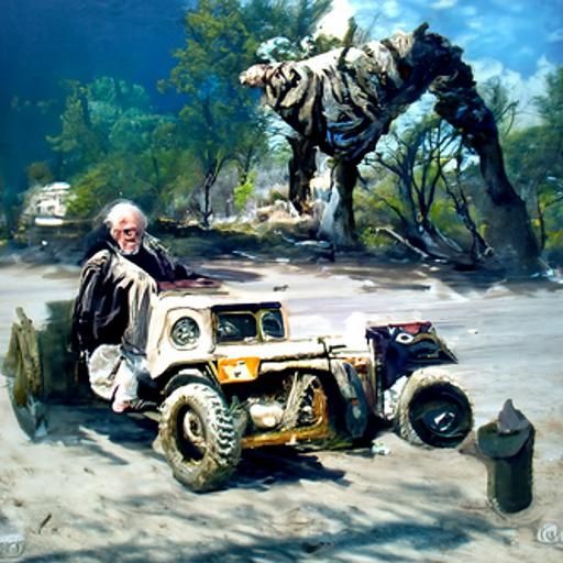Never Underestimate An Old Man With A Jeep