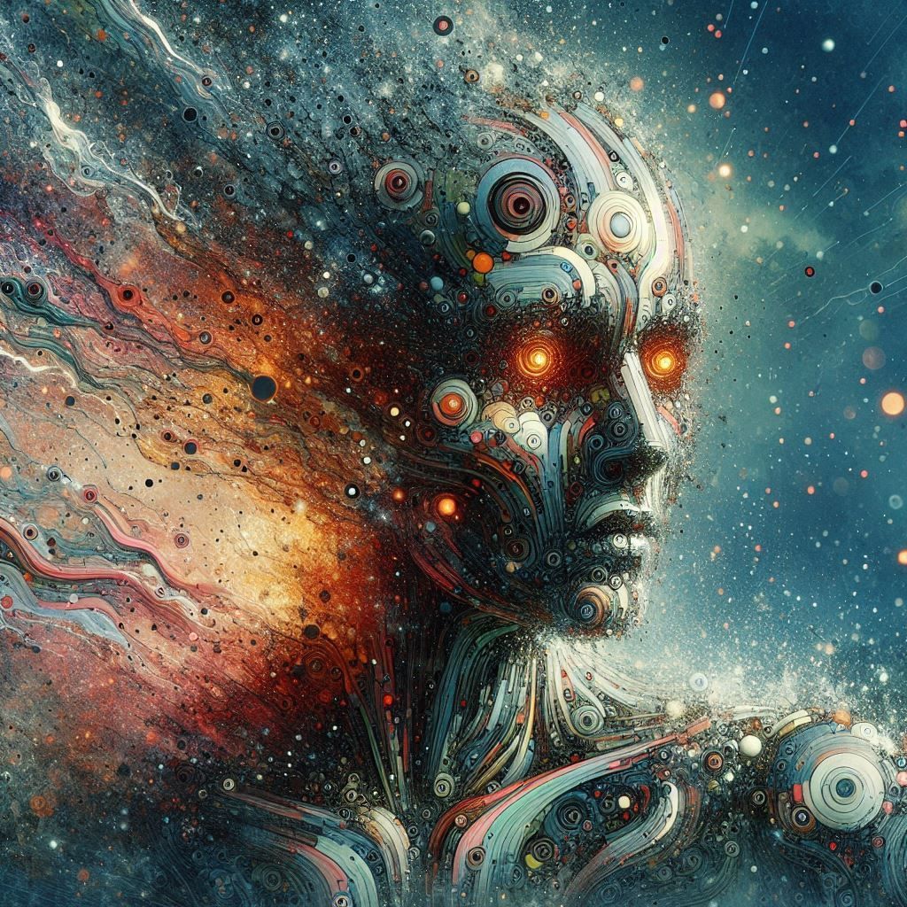 double exposure beautiful fantasy DALL-E 3 portrait landscap...