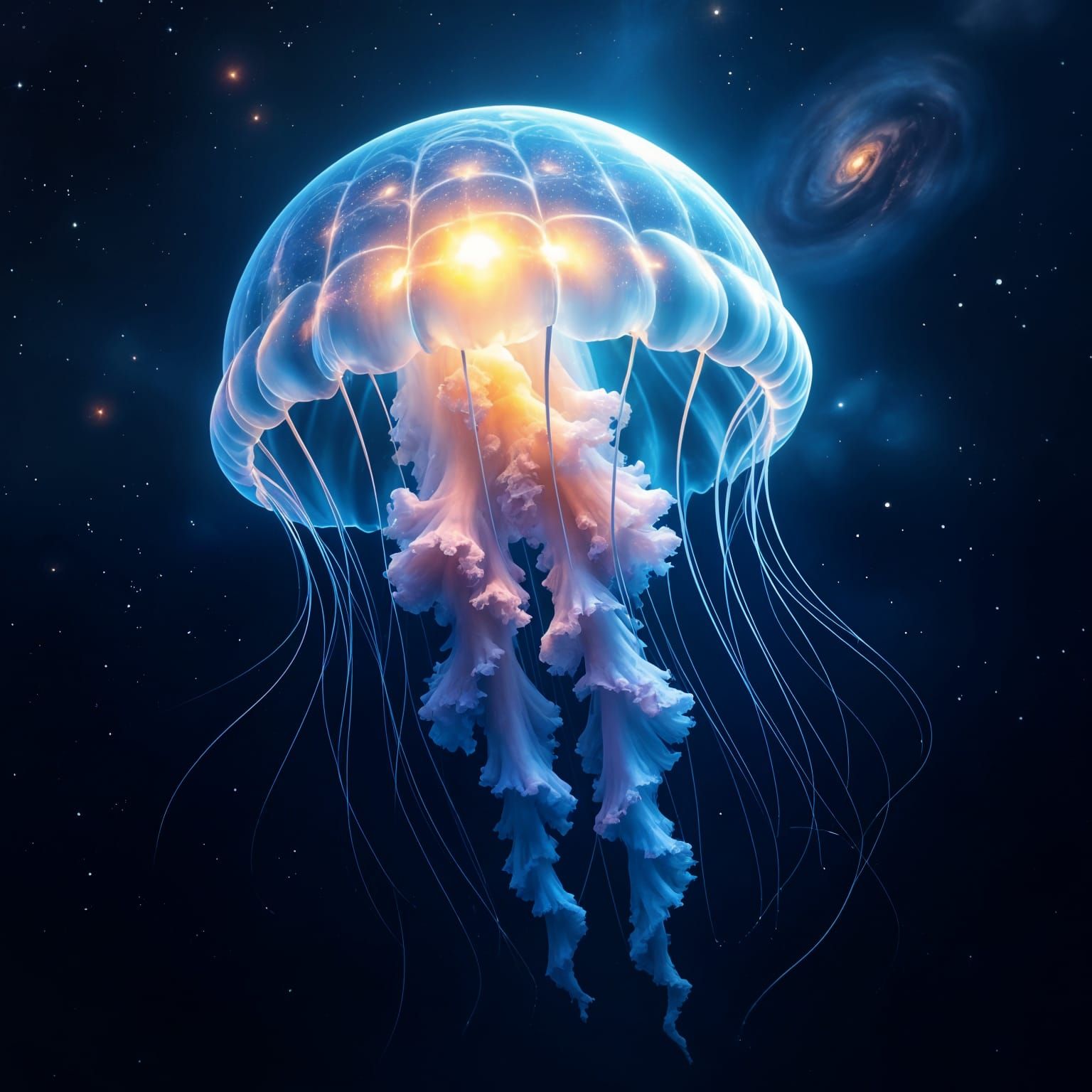 🌌✨ Cosmic Jellyfish in Deep Space  by @Enya