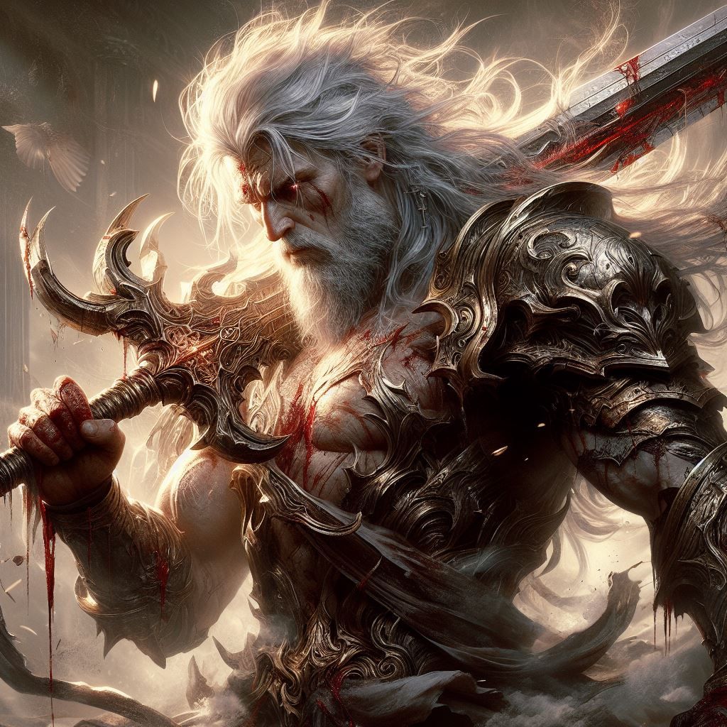 God Odin after the victorious battle