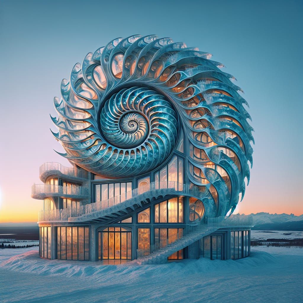 Nautilus ice house - AI Generated Artwork - NightCafe Creator