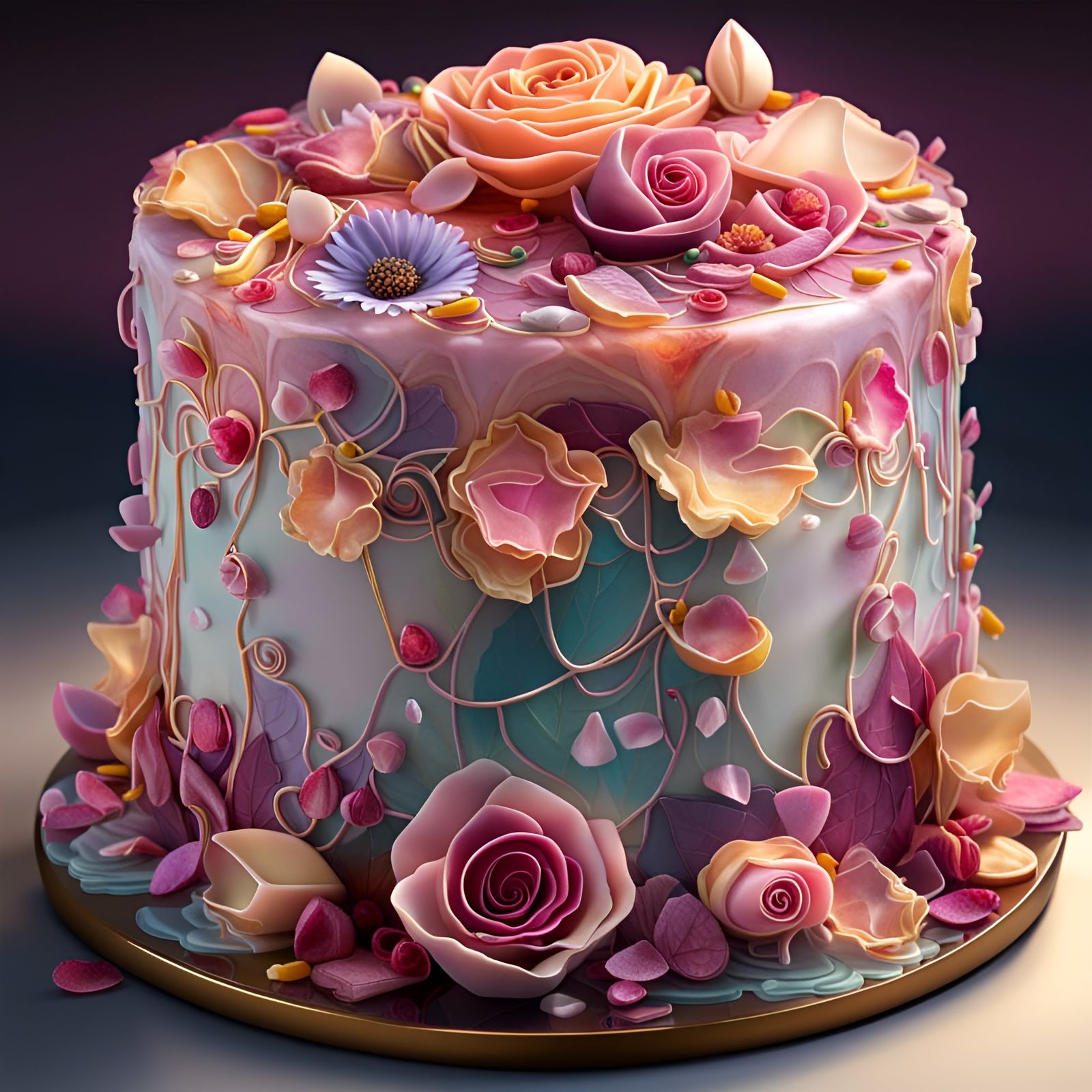 Flower-theme delicacy  by @Glittering