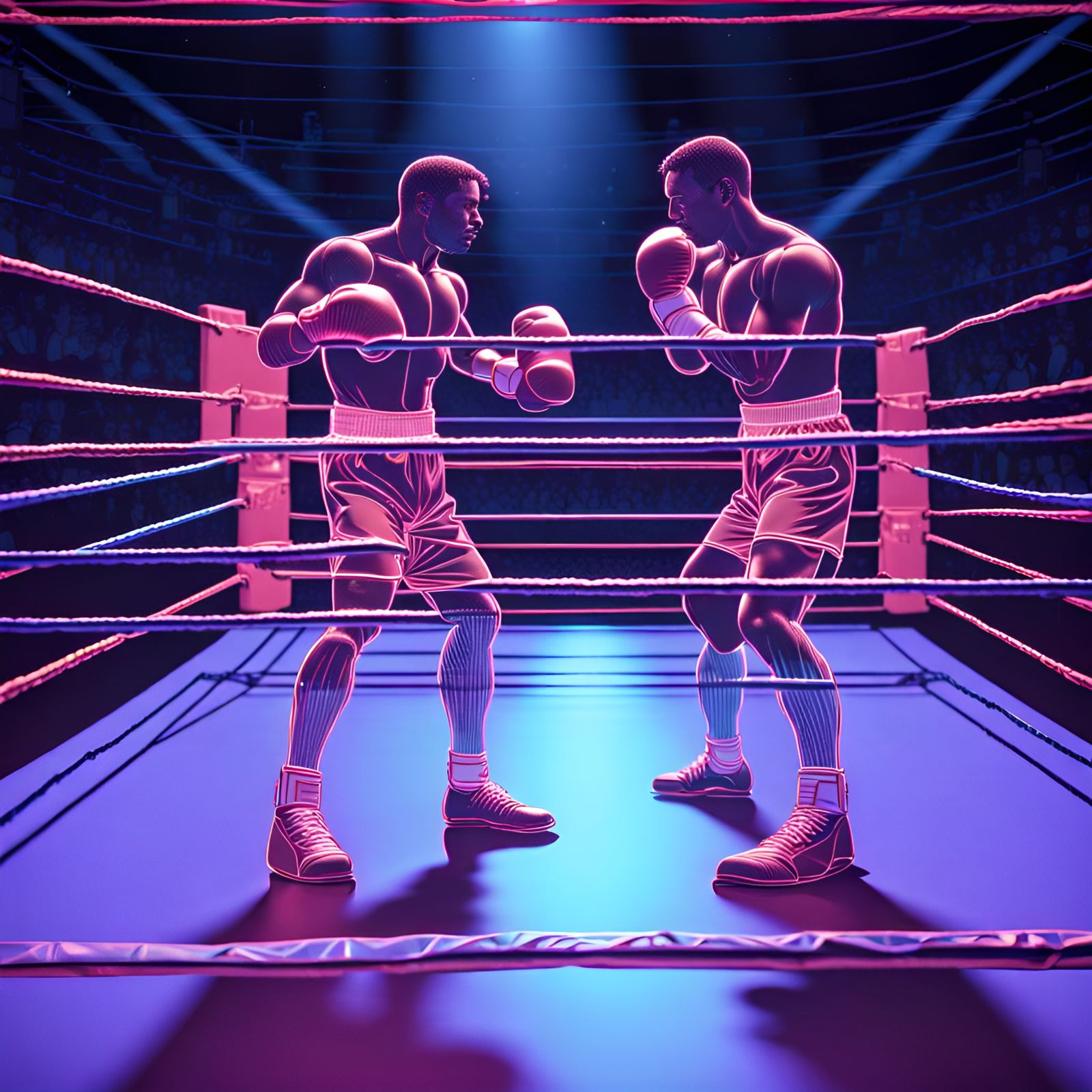 Boxing Match - AI Generated Artwork - NightCafe Creator