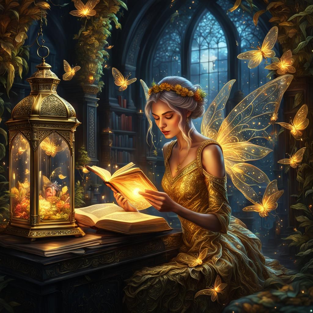 Reading fairy  by @Fates Design